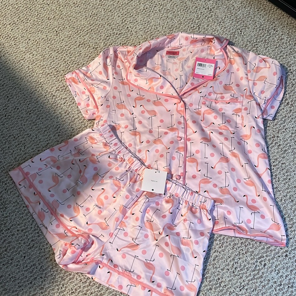 New with tags Kate spade flamingo pajamas. Size small.